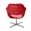 Ver imagem 5 de Poltrona Decorativa Zara Pé Giratório de Metal Sala Recepção Vermelho