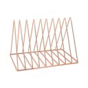 Ver imagem 1 de Porta-livros Le Aramado Metal Triângulo com 5 Divisórias Rosé Gold