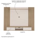 Ver imagem 6 de Painel Ripado para TV até 75 Polegadas MDF 176CMX135CM 2 Portas de Correr Nevada Bege