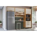 Ver imagem 1 de Cozinha Completa Syrah 3 Peças 2 Portas 3 Gavetas MDF 74.5cm Amêndoa
