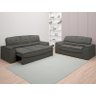 Conjunto de Sofá 2 e 3 Lugares Retrátil e Reclinável Polo Velosuede Cinza - NETSOFAS - 1