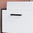 Ver imagem 6 de Gabinete Suspenso Banheiro 50 cm Com Cuba Preto Branco P1009 PP