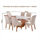 Ver imagem 5 de Conjunto Mesa Cristal com 6 Cadeiras em Madeira Maciça Estofada Cristal Authentic