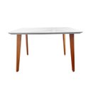 Ver mais imagens de Conjunto Mesa Verona Tampo Off White e 4 Cadeiras Madeira Maciça, Detalhe em Botonê e Estofada Sophi