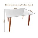 Ver imagem 5 de Conjunto Mesa Verona Tampo Off White e 4 Cadeiras Madeira Maciça, Detalhe em Botonê e Estofada Sophi