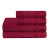Jogo Toalha Banho e Rosto 100% Algodão 4 Pç Premium Vermelho - 1