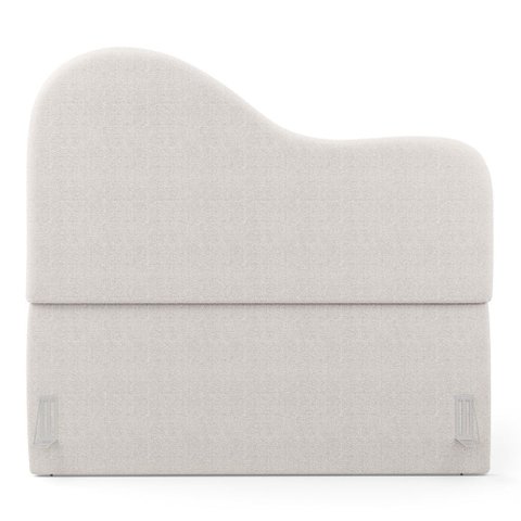 Cabeceira Orgânica Cama Box Casal Padrão Sea 140cm com Frame Bouclé - Desk Design