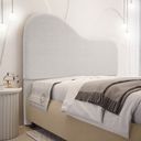 Ver imagem 2 de Cabeceira Orgânica Cama Box Casal Padrão Sea 140cm com Frame Bouclé - Desk Design