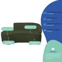 Ver imagem 6 de Kit Divã Recamier Orgânico Marrocos 200cm Lado Esquerdo e 2 Poltronas Amore Linho
