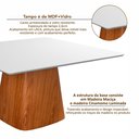 Ver mais imagens de Conjunto Mesa Bérgamo com 8 Cadeiras Madeira Maciça, Estofada e Rattan de Fibra 100% Natural Verona