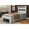 Cama Solteirão Mônaco De Madeira Angelim Branco - 1
