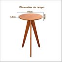 Ver imagem 7 de Conjunto Mesa Bistrô e 3 Banquetas Madeira Maciça, Estofada e Rattan de Fibra 100% Natural Nápoles 