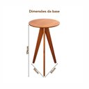 Ver imagem 6 de Conjunto Mesa Bistrô e 3 Banquetas Madeira Maciça, Estofada e Rattan de Fibra 100% Natural Nápoles 