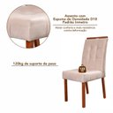 Ver imagem 7 de Kit 8 Cadeiras Madeira Maciça, Detalhe em Botonê e Estofada Sophia Espresso Móveis 