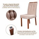 Ver mais imagens de Kit 8 Cadeiras Madeira Maciça, Detalhe em Botonê e Estofada Sophia Espresso Móveis 