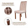 Kit 8 Cadeiras Madeira Maciça, Detalhe em Botonê e Estofada Sophia Espresso Móveis  - 8
