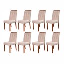 Ver imagem 1 de Kit 8 Cadeiras Madeira Maciça, Detalhe em Botonê e Estofada Sophia Espresso Móveis 