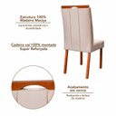 Ver imagem 6 de Kit 8 Cadeiras Madeira Maciça, Detalhe em Botonê e Estofada Sophia Espresso Móveis 