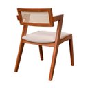 Ver imagem 4 de Kit 8 Cadeiras Madeira Maciça, Rattan de Fibra Natural e Estofada Verona Espresso Móveis