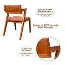 Ver imagem 6 de Kit 4 Cadeiras Madeira Maciça e Estofada Ímola Authentic Espresso Móveis