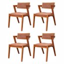 Ver imagem 1 de Kit 4 Cadeiras Madeira Maciça e Estofada Ímola Authentic Espresso Móveis