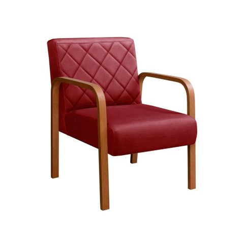 Poltrona Lara Cor:Suede Bordô 110