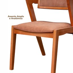 Kit 6 Cadeiras Madeira Maciça e Estofada Ímola Authentic Espresso Móveis - 10
