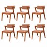 Kit 6 Cadeiras Madeira Maciça e Estofada Ímola Authentic Espresso Móveis  - 1