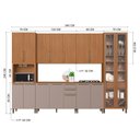 Ver imagem 2 de Kit de Cozinha Cristal 16 Portas Freijo com Camurca - Moveisaqui