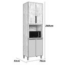 Ver imagem 5 de Kit de Cozinha Cristal 16 Portas Freijo com Camurca - Moveisaqui