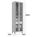 Ver imagem 4 de Kit de Cozinha Cristal 16 Portas Freijo com Camurca - Moveisaqui