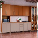 Ver imagem 3 de Kit de Cozinha Cristal 16 Portas Freijo com Camurca - Moveisaqui