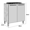 Ver imagem 7 de Kit de Cozinha Cristal 16 Portas Freijo com Camurca - Moveisaqui