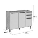 Ver mais imagens de Kit de Cozinha Cristal 16 Portas Freijo com Camurca - Moveisaqui