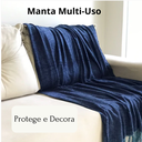 Ver imagem 5 de Manta para Sofá Peseira em Chenile 1.80x1.20m - Azul Marinho