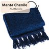 Manta para Sofá Peseira em Chenile 1.80x1.20m - Azul Marinho - 2