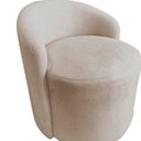 Ver imagem 5 de Poltrona Decorativa Yara Orgânica Veludo Bege