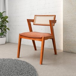 Kit 2 Cadeiras em Madeira Maciça, Rattan de Fibra 100% Natural e Estofada Verona Authentic Espresso  - 3