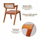 Ver imagem 7 de Kit 2 Cadeiras Madeira Maciça, Rattan de Fibra 100% Natural e Estofada Verona Espresso Móveis
