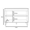 Ver imagem 4 de Balcão Karen 119cm 3 Portas Branco com Tampo MDP - Peternella Móveis