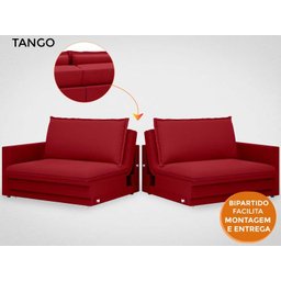 Sofá Tango 2,00M Sem Caixa, Retrátil e Reclinável Velosuede Vermelho - Netsofás - 8