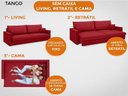 Ver imagem 3 de Sofá Tango 2,00M Sem Caixa, Retrátil e Reclinável Velosuede Vermelho - Netsofás