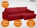 Ver mais imagens de Sofá Tango 2,00M Sem Caixa, Retrátil e Reclinável Velosuede Vermelho - Netsofás