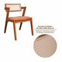 Ver mais imagens de Kit 4 Cadeiras Madeira Maciça, Rattan de Fibra 100% Natural e Estofada Verona Espresso Móveis