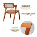 Ver imagem 7 de Kit 4 Cadeiras Madeira Maciça com Rattan Fibra Natural Verona Espresso Móveis
