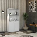 Ver imagem 2 de Armário Alto Estante com 02 Portas 161,5x80x42cm Wlae80 Branco Chess