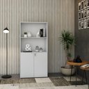 Ver imagem 4 de Armário Alto Estante com 02 Portas 161,5x80x42cm Wlae80 Branco Chess