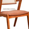 Kit 6 Cadeiras em Madeira Maciça, Rattan de Fibra 100% Natural e Estofada Verona Authentic Espresso  - 10