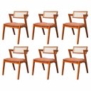 Ver imagem 5 de Kit 6 Cadeiras Madeira Maciça, Rattan de Fibra 100% Natural e Estofada Verona Espresso Móveis 