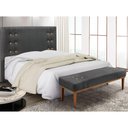 Ver imagem 6 de Kit Cabeceira e Calçadeira Recamier Queen 1,60m Suede Cinza